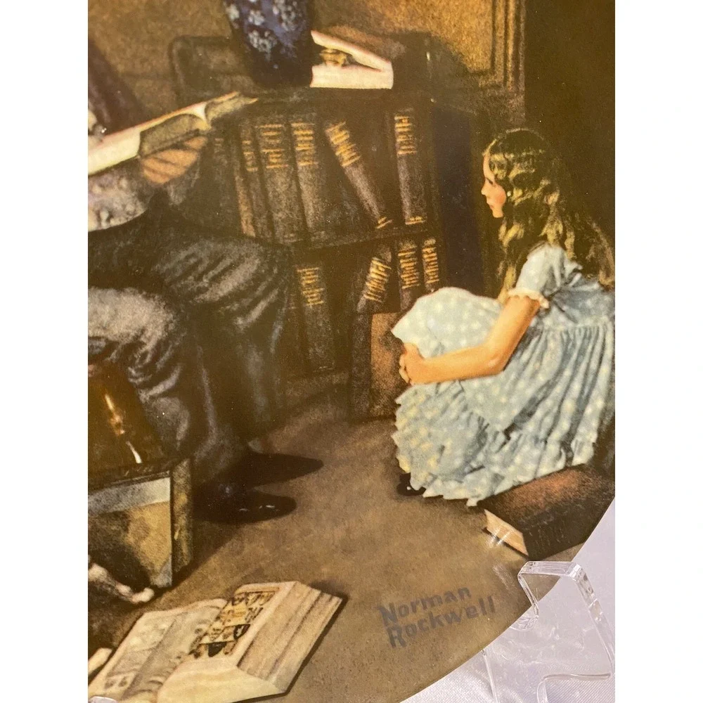 1984 Knowles THE STORYTELLER Norman ROCKWELL HERITAGE Collector Plate # 7553R